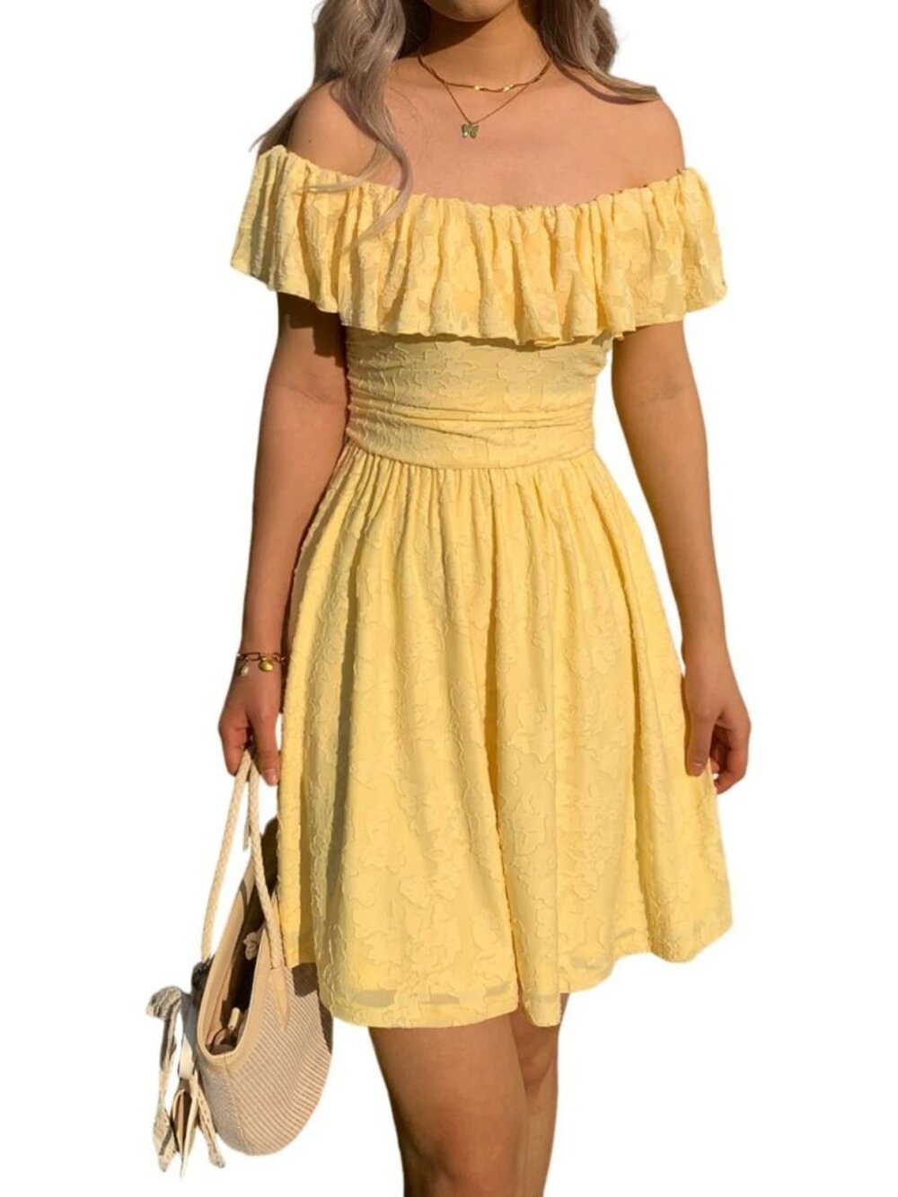 Floral Off-Shoulder Mini Dress for Women | Perfect Wedding Guest Outfit